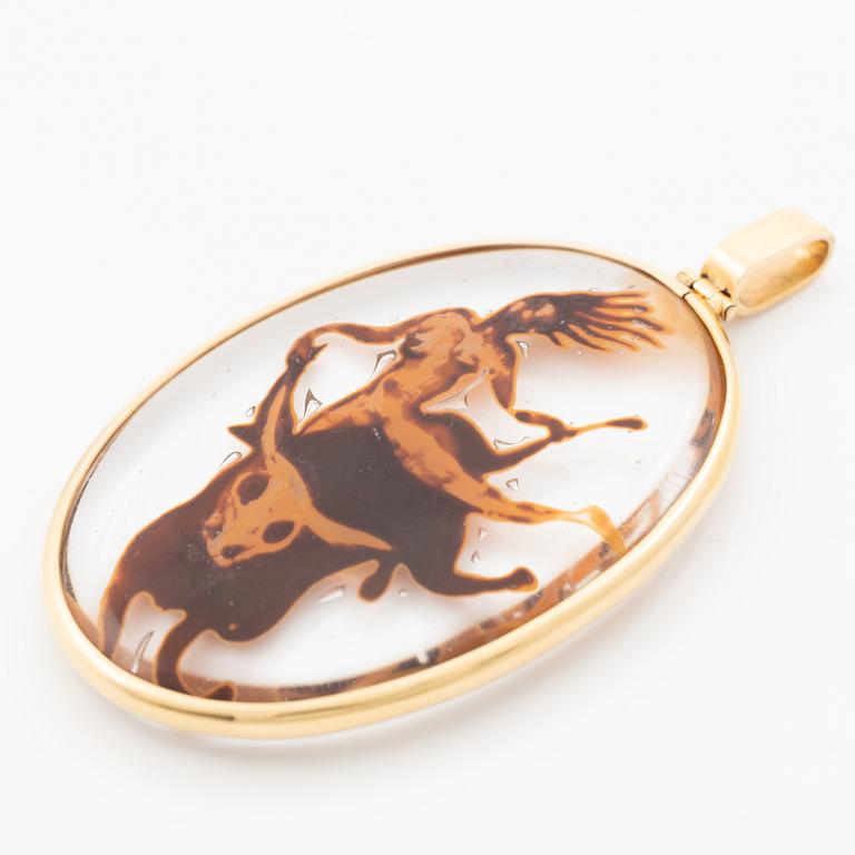 Edward Hald, a pendant, 'Europa and the Bull'.