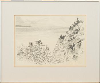 GUNNAR BRUSEWITZ, blyertsteckning. Signerad.