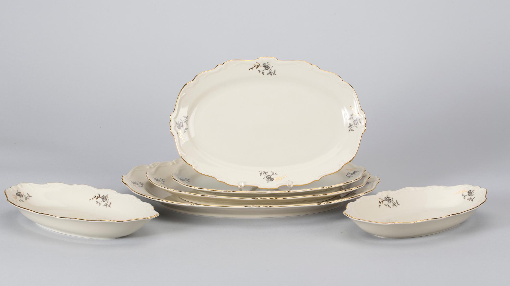 SERVIS, 58 dlr, porslin, Uppsala Ekeby, 1900-talets andra hälft.
