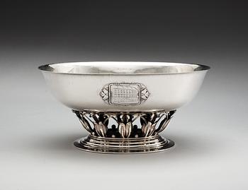 A Georg Jensen centerpiece, Copenhagen 1919-21, Swedish importmarks.