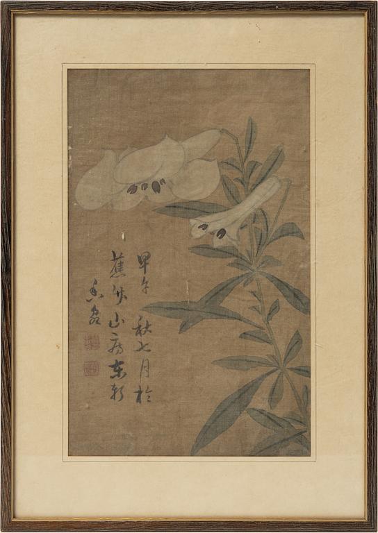 Unidentified artist, Lilies, late Qing dynasty.