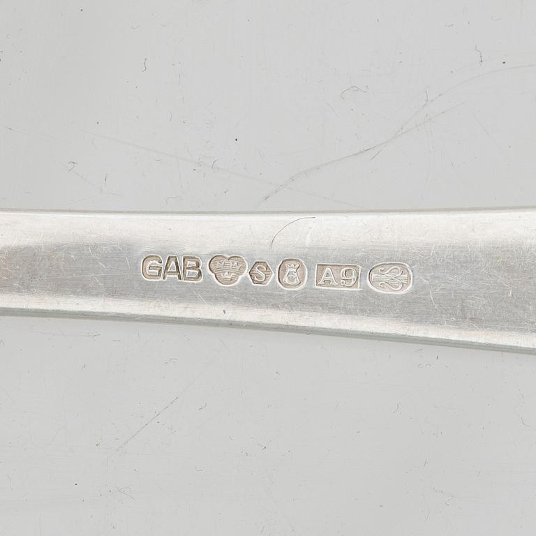 Jacob Ängman, bestickservis, silver, 118 delar, "Rosenholm", GAB, 1947-1952.