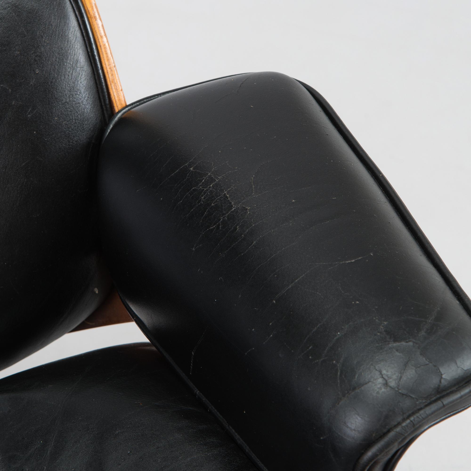 Charles and Ray Eames, a 1960s 'Lounge chair' and stool for Herman Miller.