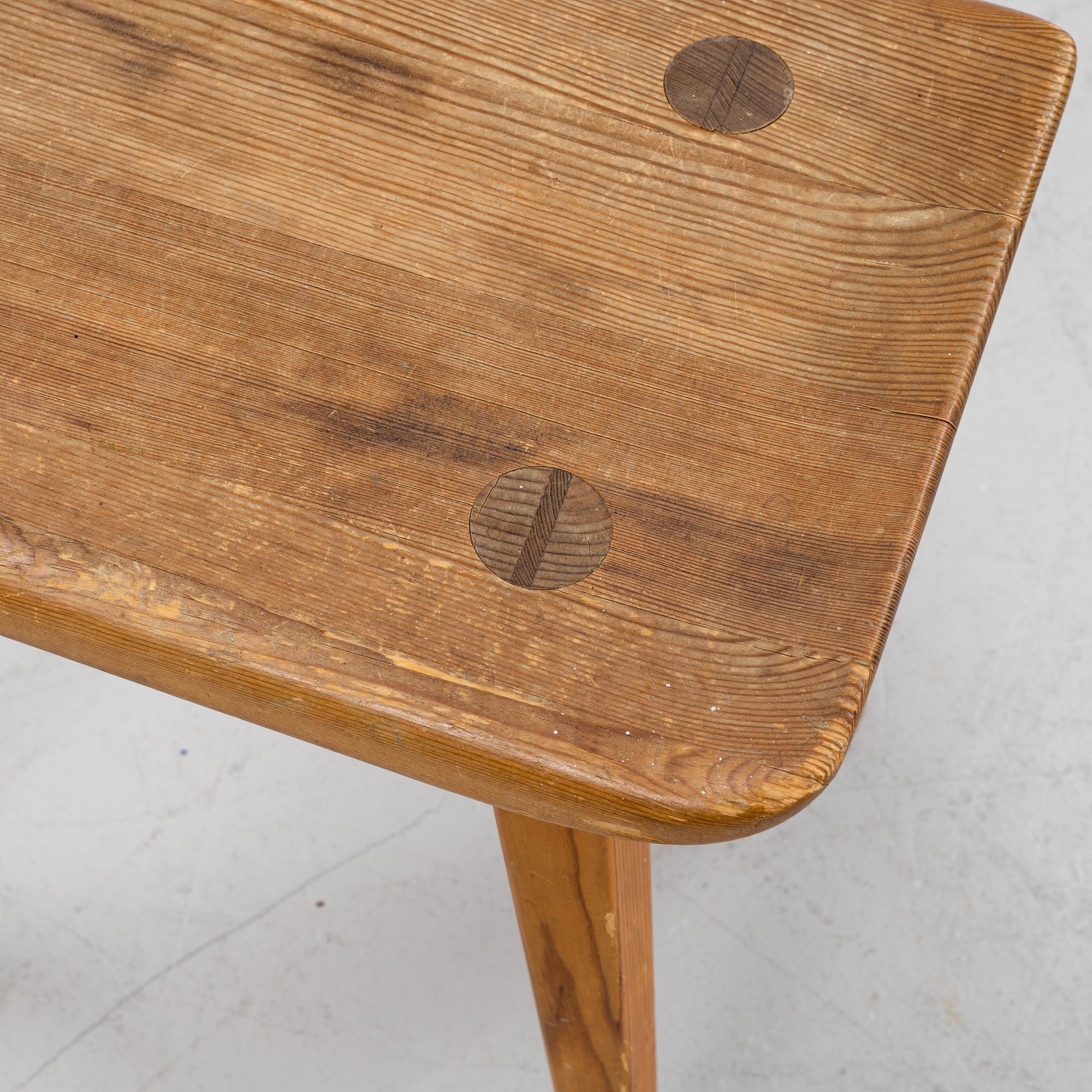 Carl Malmsten, a Visingsö' pine stool, AB Karl Andersson & Söner, second half of the 20th century.