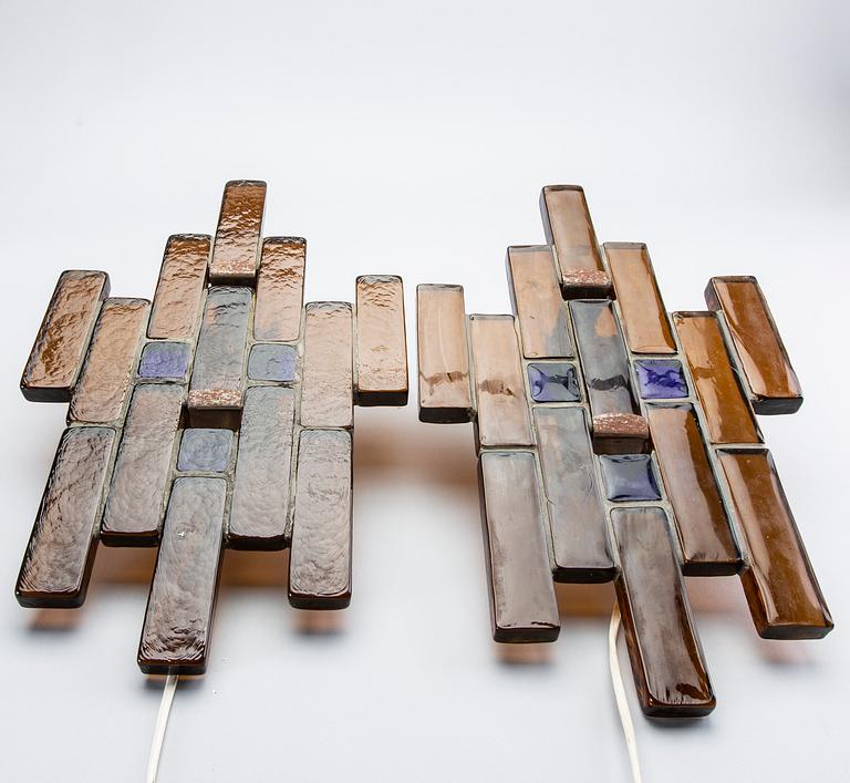 Wall lamps, a pair, probably Christer Sjögren Lindshammar.