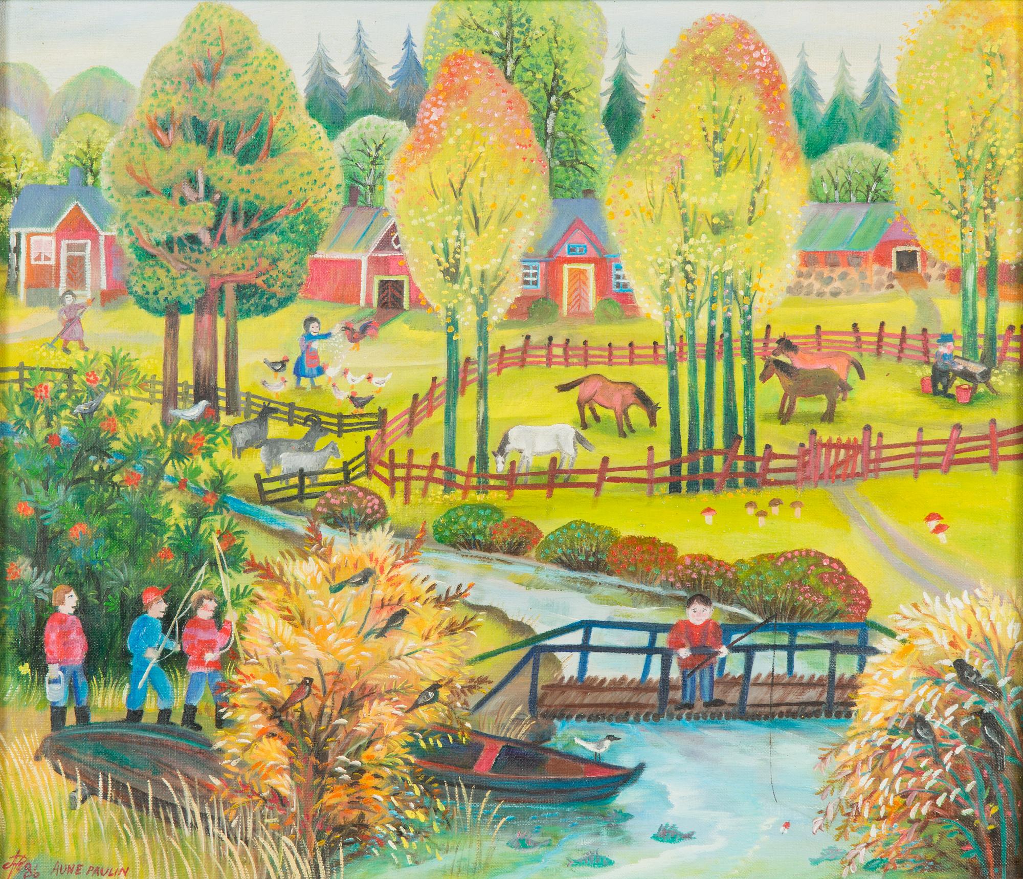 Aune Paulin, oil on canvas, signed and dated -86.