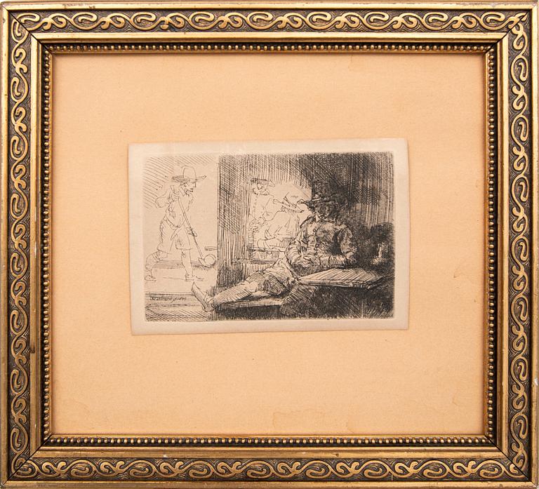 Rembrandt Harmensz van Rijn, The Ringball Player, later removed.