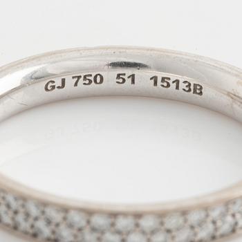 Georg Jensen, two rings, with brilliant-cut diamonds.