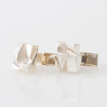 Björn Weckström, cufflinks a pair "Polaris" silver, Lapponia 1978.