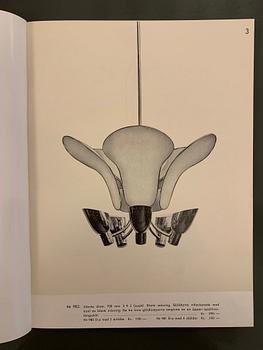 Carl-Axel Acking, a ceiling lamp model "980", Bröderna Malmströms Metallvarufabrik, Malmö, 1940s.