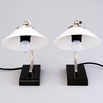 A pair of table lamps, Germany.