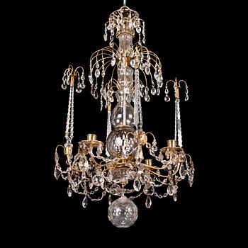 A chandelier from first half of the 19th century. Height 87 cm.