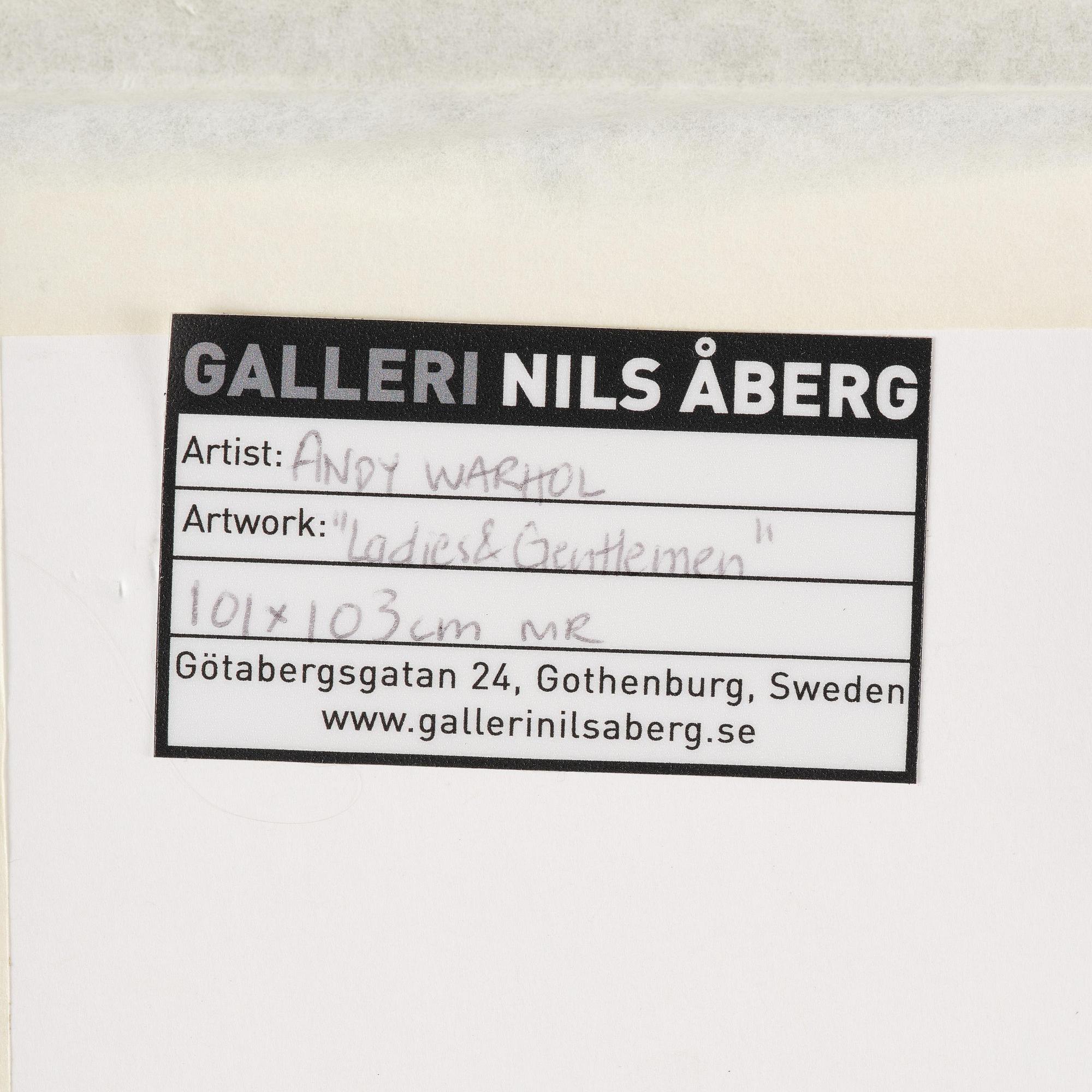 Andy Warhol, ”Ladies and Gentlemen”.