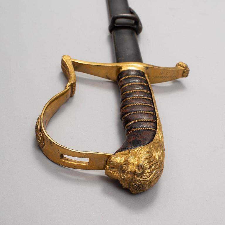 A Swedish infantry officer's sword 1899 pattern with scabbard.