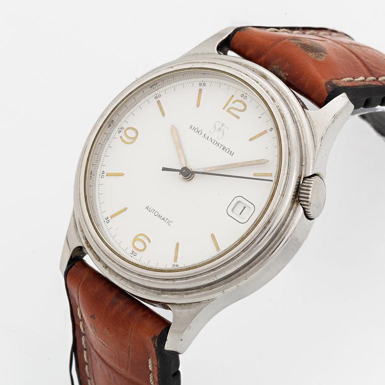 Sjöö Sandström, Automatic, armbandsur, 37 mm.