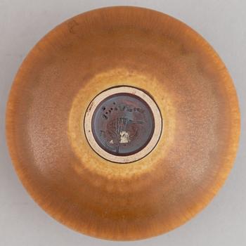 Four miniature vases and bowl by Berndt Friberg, Gustavsberg, 1958-1972.