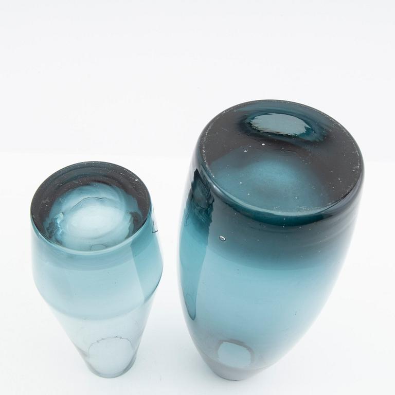 Tamara Aladin, vaser, 5 st, glas, Riihimäen Lasi, Finland, 1960/70-tal.