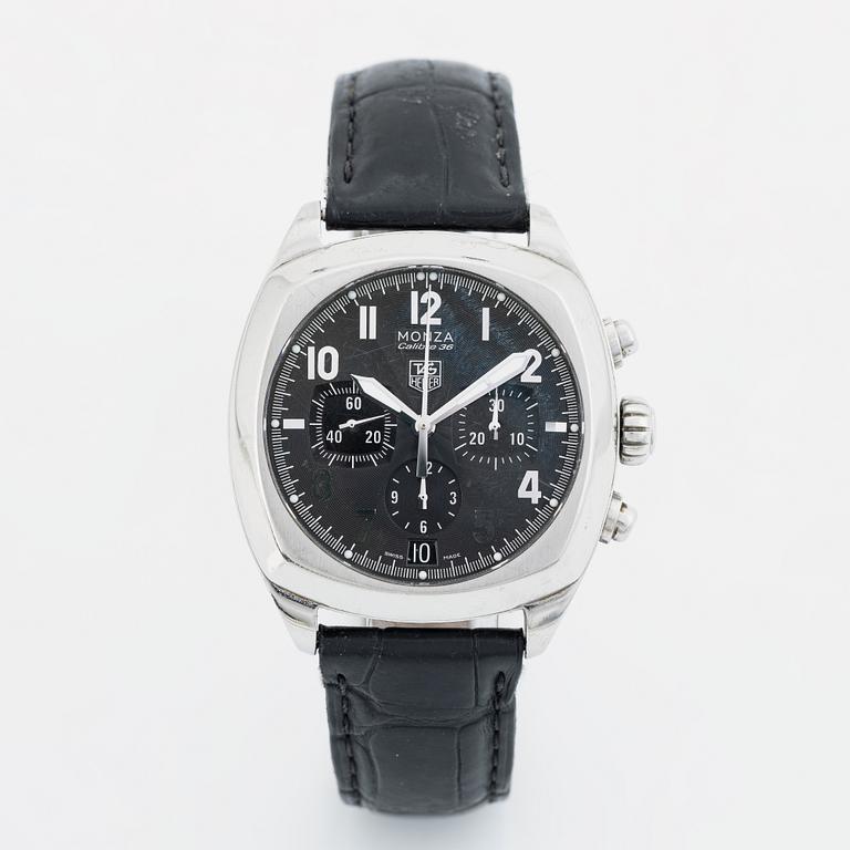 Tag Heuer, Monza, Calibre 36, wristwatch, 38 x 38 (44) mm.