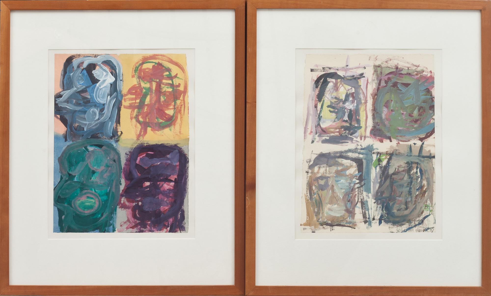 JEBAH BAUM , gouache på papper. Signerad och daterad - 98.