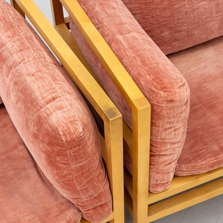 Sofas, a pair, late 20th century.