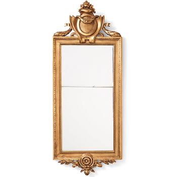 97. A Gustavian mirror dated 1777.