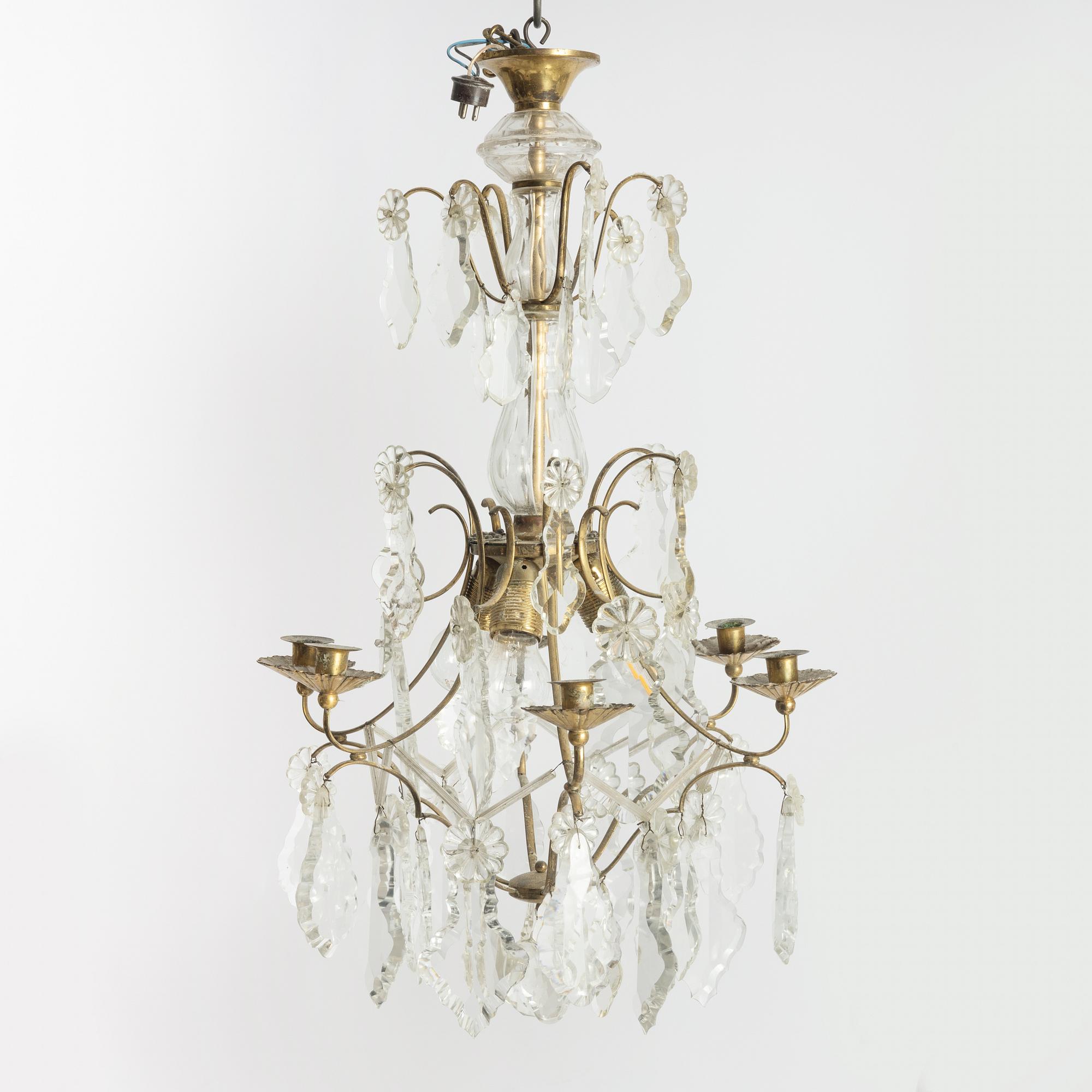 Chandelier, Baroque style, 20th century.