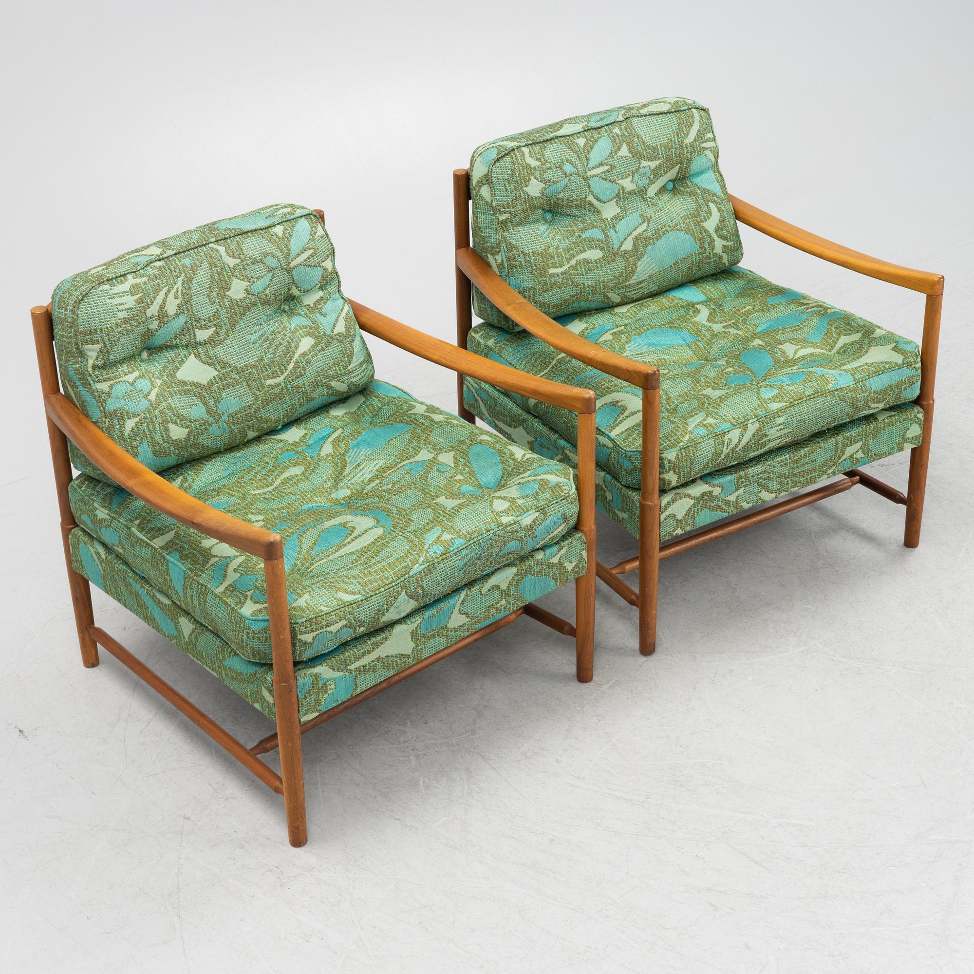 A Pair of 'Bristol' Armchairs, Lindlöfs Möbler, Lammhult, Sweden.