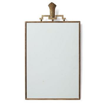 153. Lars Holmström, a brass framed Swedish Grace mirror, Arvika 1920-30's.