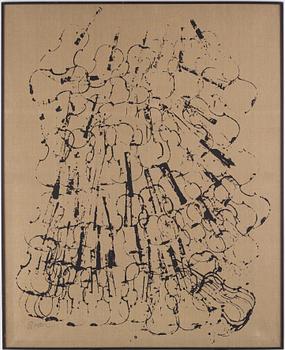 Arman, silkscreen on canvas, signed Arman. Executed in 1971 with an edition of 25.