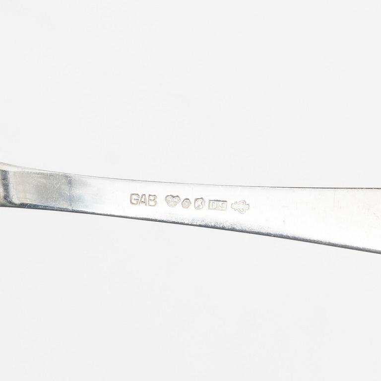 Jacob Ängman, A swedish silver cutlery set, 'Rosenholm', GAB, Stockholm (63 pieces).