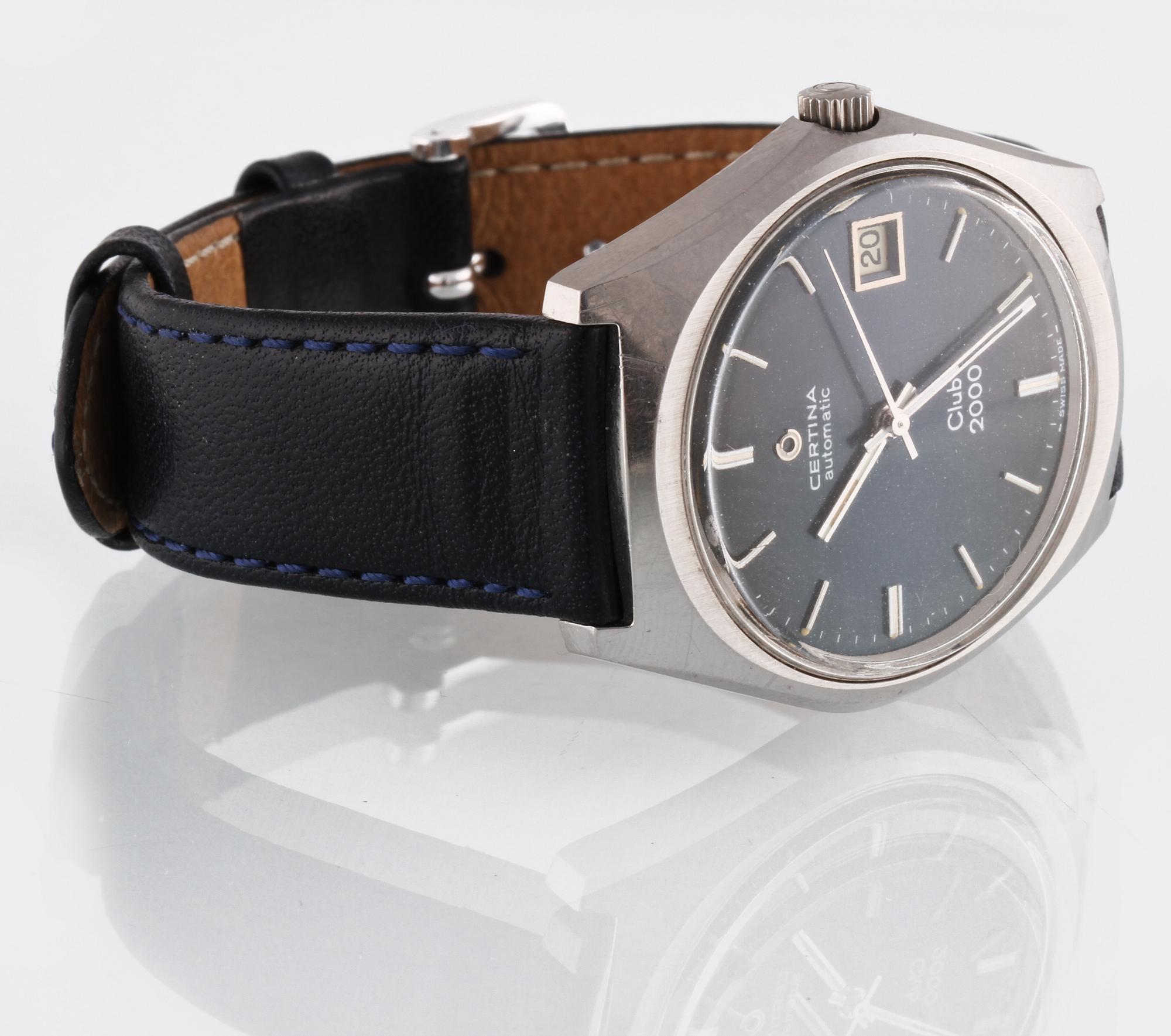 ARMBANDSUR, Certina, club 2000, stål, ca 1900-talets fjärde kvartal.