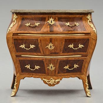 A Swedish Rococo 18th century commode presumably by Gustaf Foltiern (master in Stockholm 1771-1804).