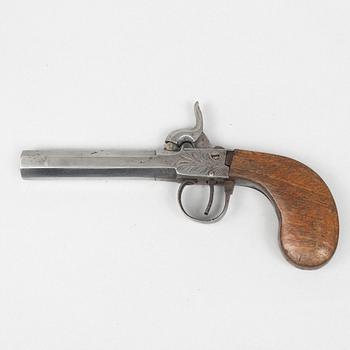 Percussion pistols 3 pcs, second half of the 19th century.