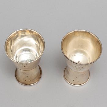 CODAN, bägare, 8 st, sterlingsilver. Mexiko, 1900-talets mitt.