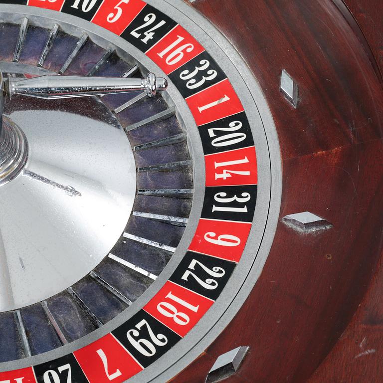 A roulette wheel, second half of the 20th century.