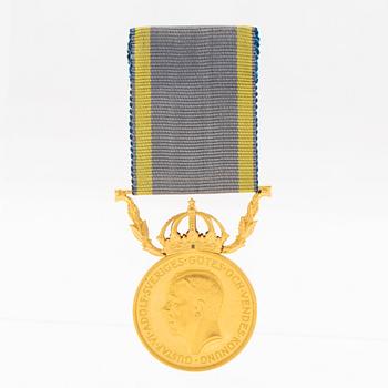 Gustav VI Adolf, Medalj, guld, 1956.