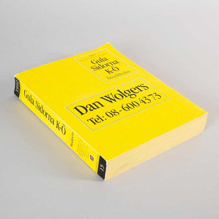 DAN WOLGERS, telefonkatalog, 1992.