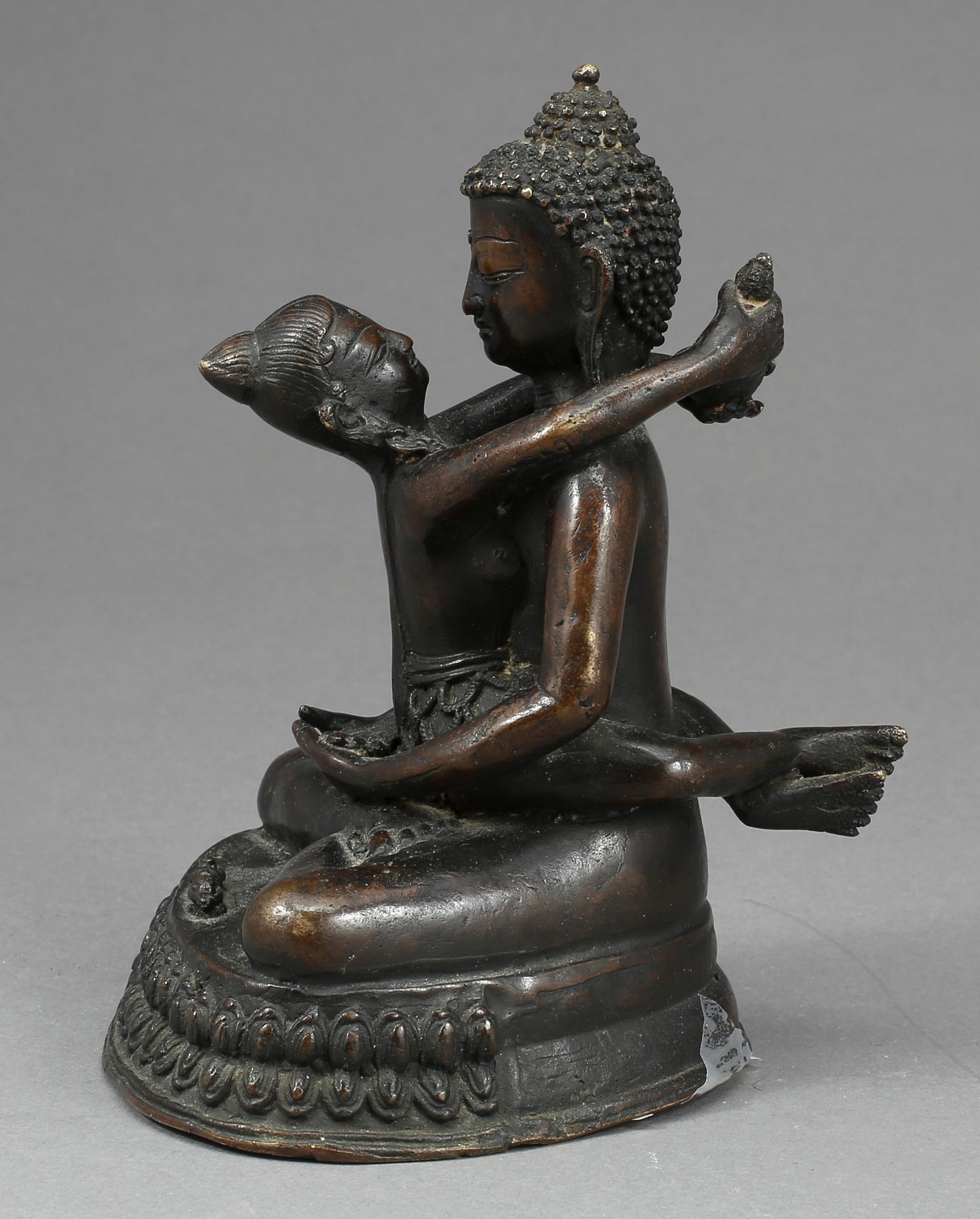 FIGURIN, brons, troligen Indien 1800-tal.