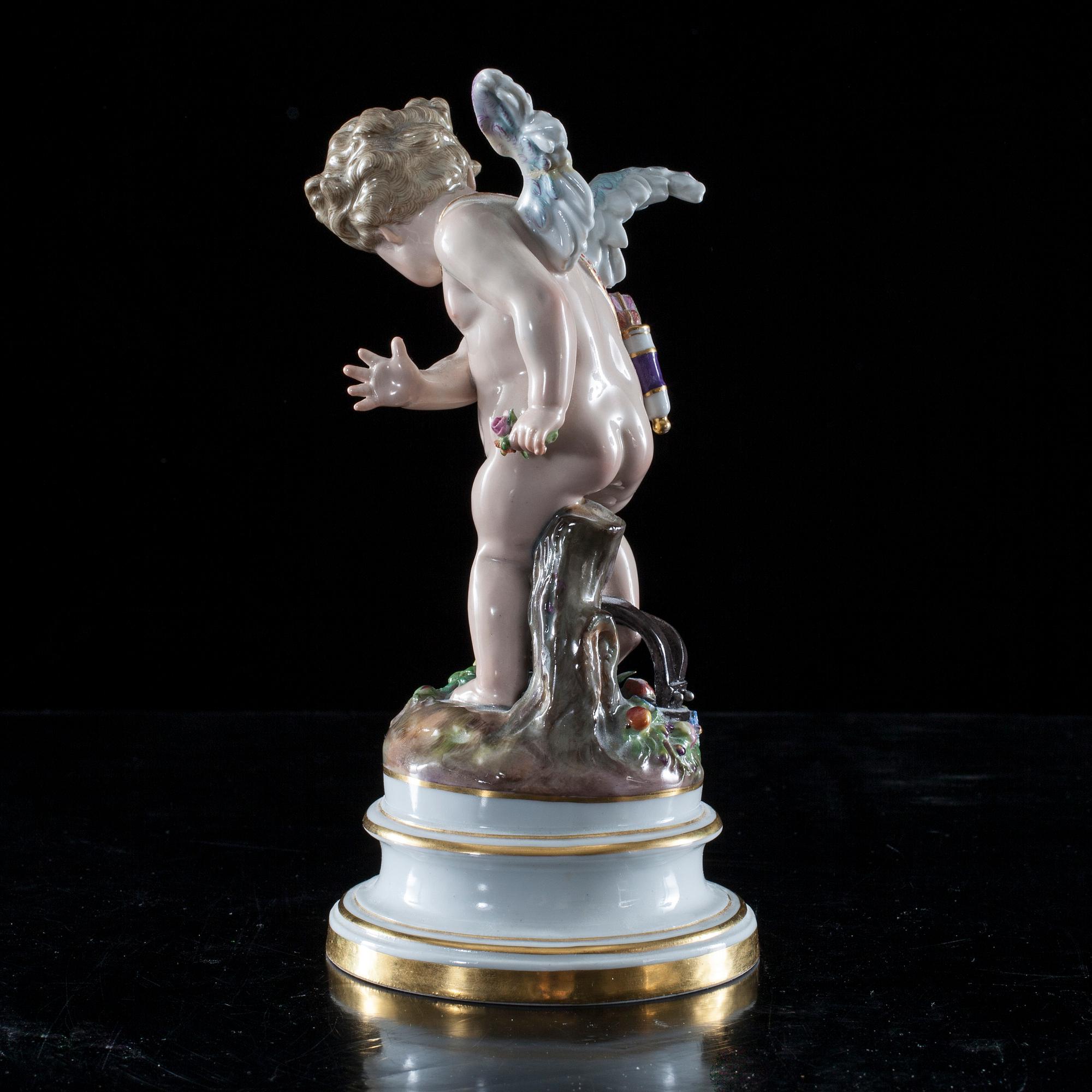 FIGURIN, porslin, Meissen 1800-tal.