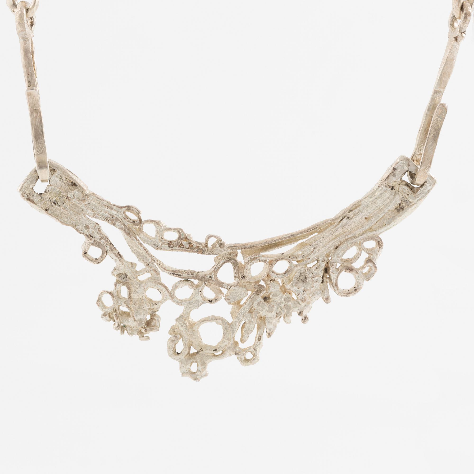 Lars Arby, a necklace and a pendant, sterling silver and silver, Gothenburg.