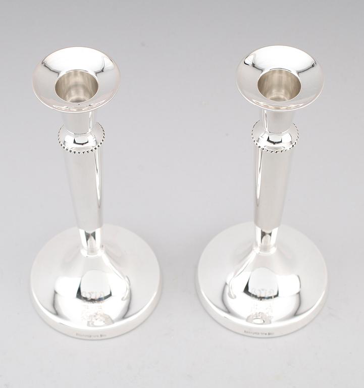 LJUSSTAKAR 1 par, silver, BEFA, Göteborg 1970.