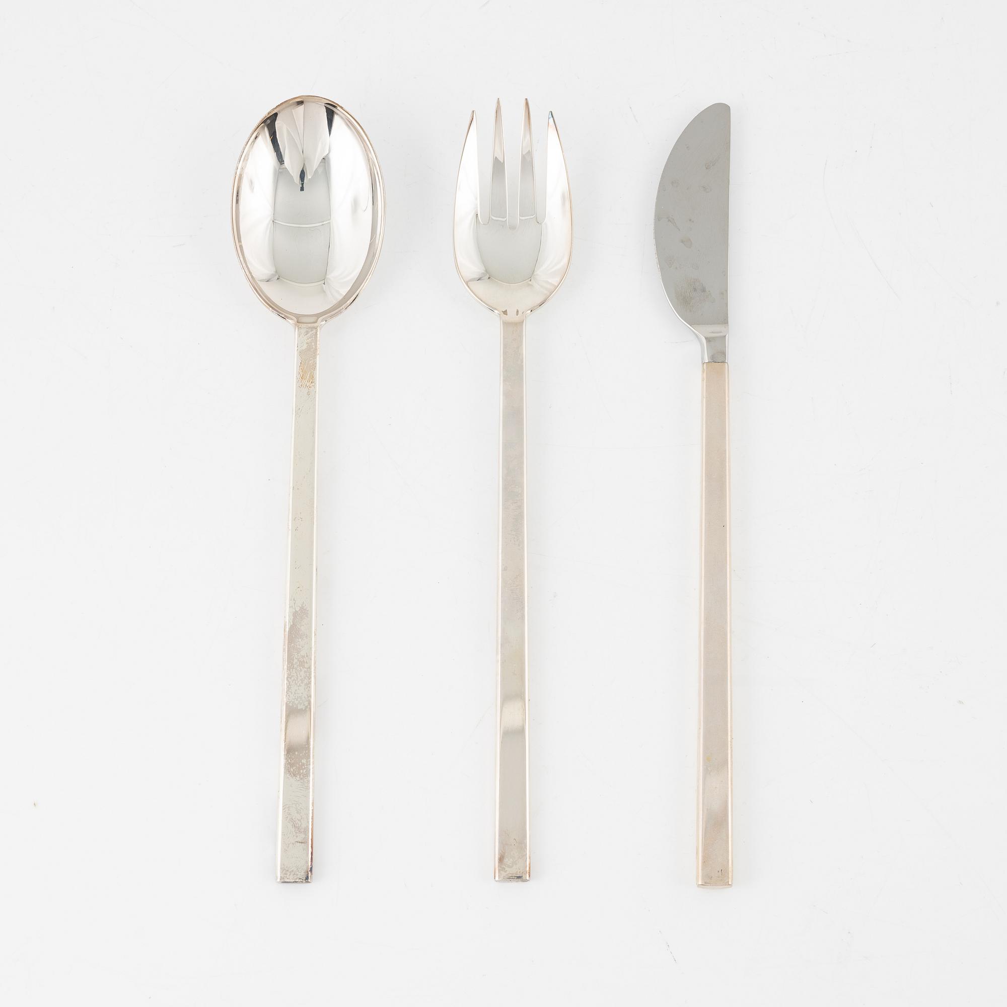 Prins Carl Philip Bernadotte, a 24-piece silver cutlery service 'CPB 2091', MEMA GAB, Eskilstuna, 2009.