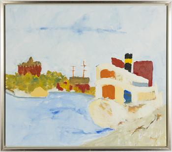Anders Palmér, Motiv mot Skeppsholmen och af Chapman, Stockholm.