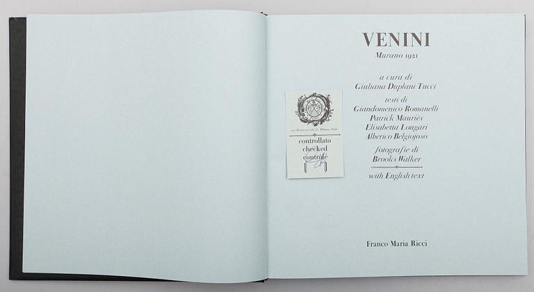BOK, "Venini Murano 1921", Franco Maria Ricci.