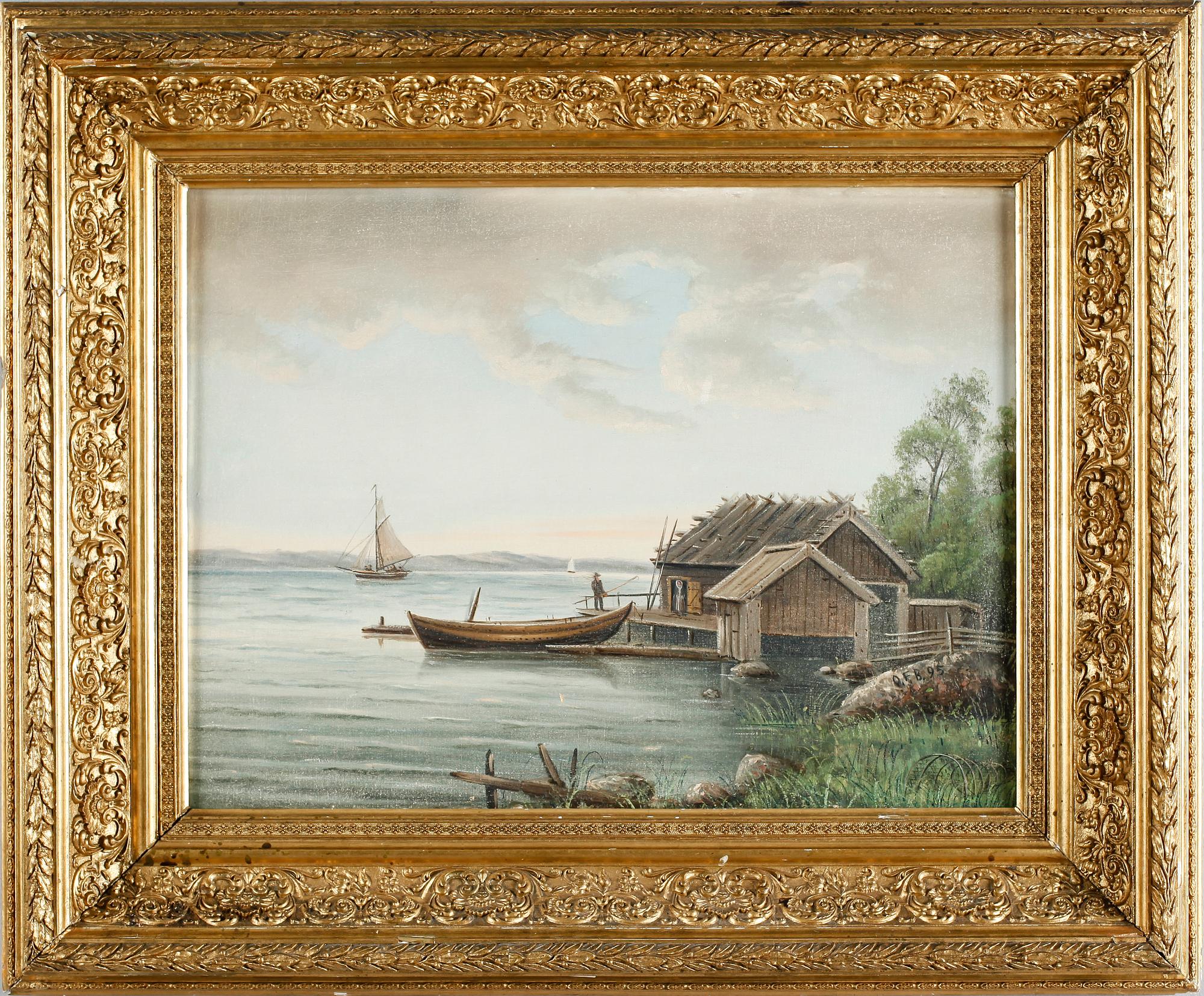 OKÄND KONSTNÄR, olja på duk, monogramsignerad OFB och daterad 95.