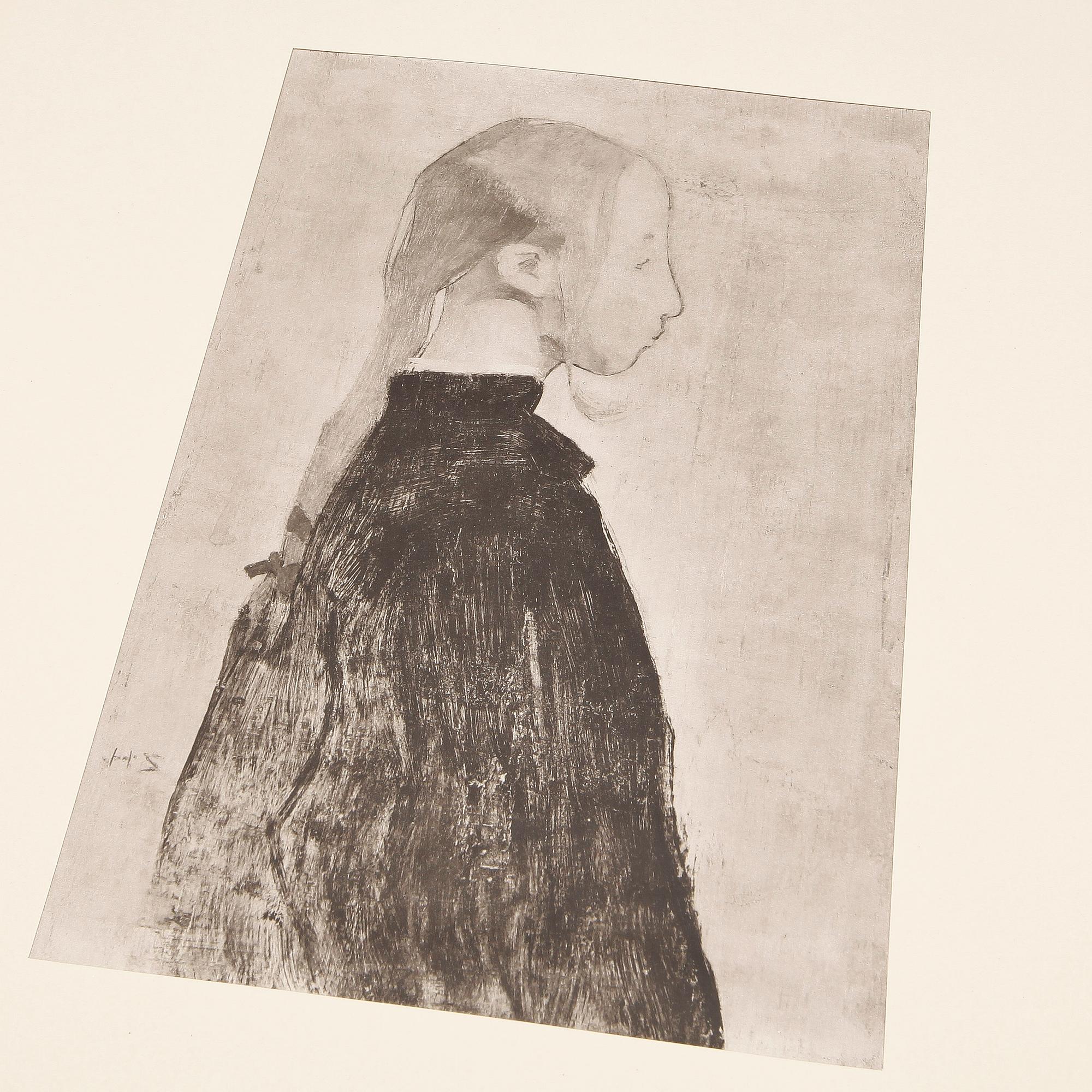 HELENE SCHJERFBECK, mapp med 48 reproduktioner, Gotthard Johansson, numrerad 63/500, Nordisk Rotogravyr Stockholm 1945.