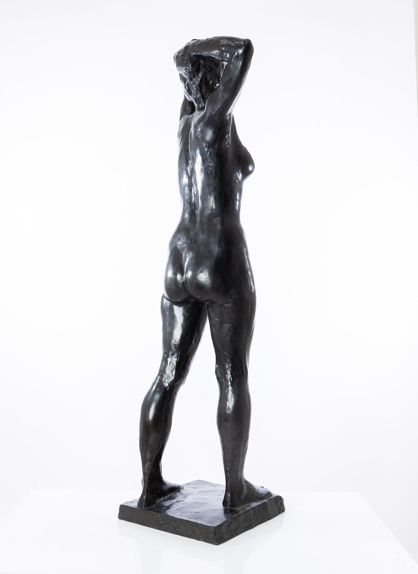 Gudmar Olovson, skulptur. Signerad. Numrerad. Gjutarstämpel. Brons, höjd 132 cm, längd 40 cm.