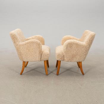 Armchairs, a pair by Asko, Finland, 1940s/50s.