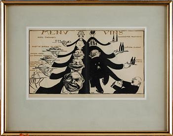 ALBERT ENGSTRÖM, grafiska blad, 7 st, 1895-1901.
