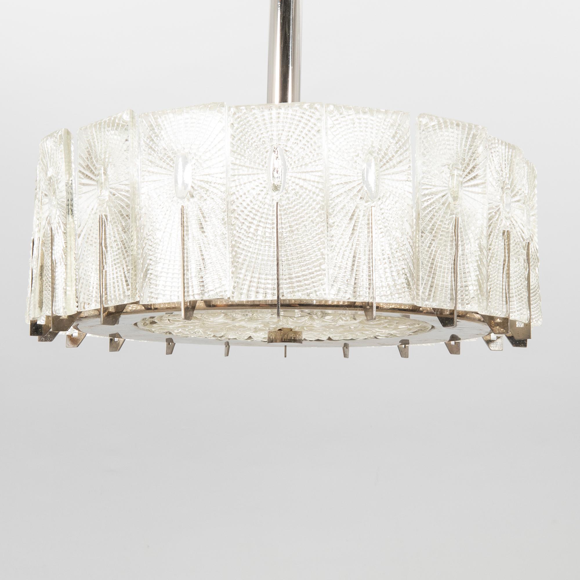 Carl Fagerlund, ceiling pendant Orrefors 1960/70s.
